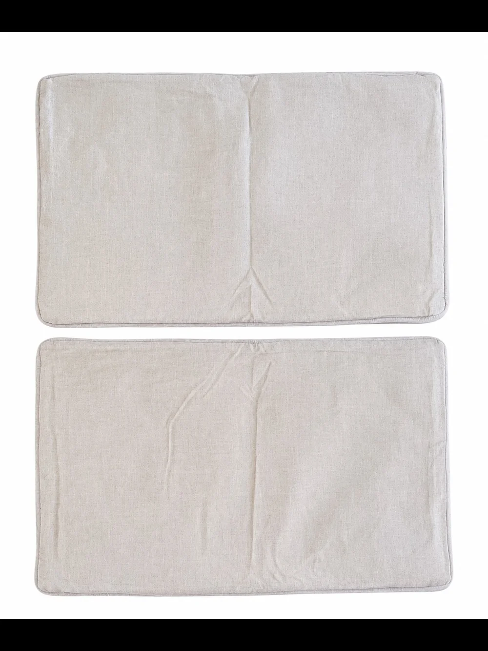 Pottery Barn Embroidered Pillow Covers Set of 2 16x26 Linen Blend Quiet Luxury
